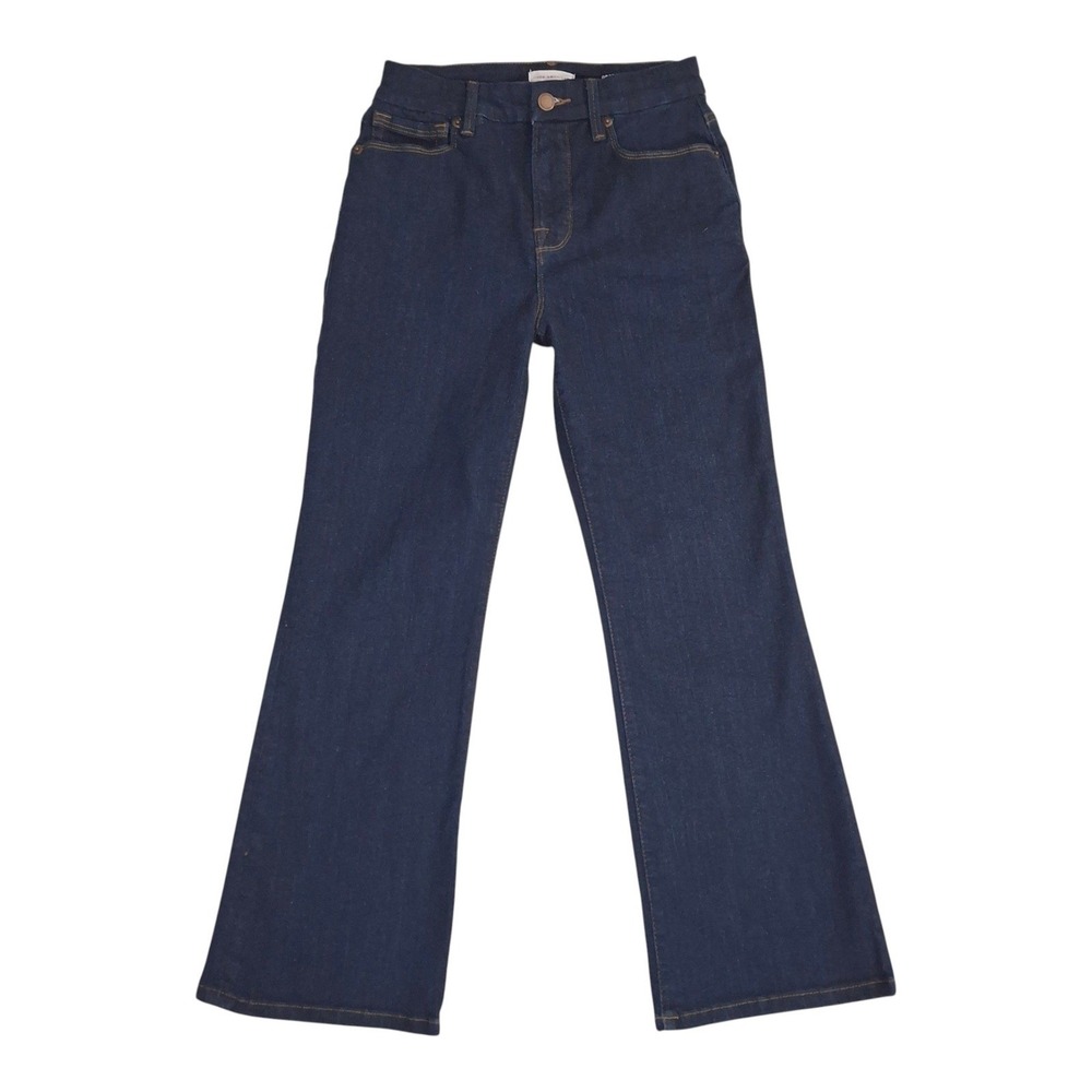 Good American Good Legs Crop Mini Boot Indigo Mid-Rise Jeans Size 2/26
